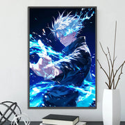 J-Jujutsu Gojo Satoru Self-adhesive Poster Figures Home Decoration Painting Wall Art Bedroom Cartoons Decor Anime Wallpaper