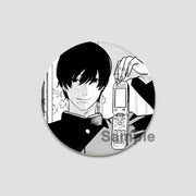 Anime Chainsaw Man Button Pins Character Makima Denji Cartoon Brooches Round Badge Backpacks Accessory Decor Fans Collect Gifts