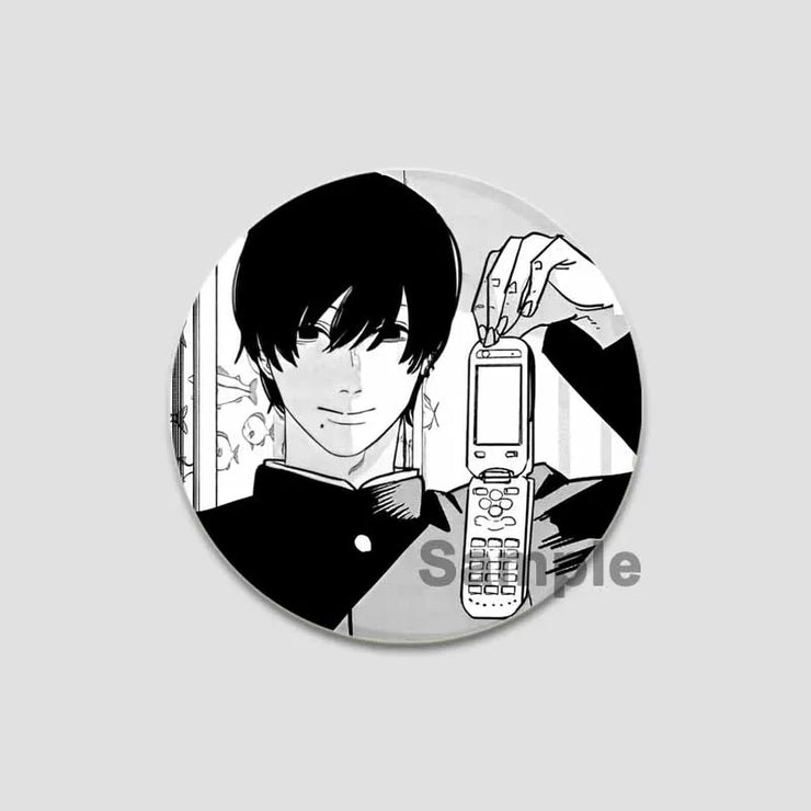 Anime Chainsaw Man Button Pins Character Makima Denji Cartoon Brooches Round Badge Backpacks Accessory Decor Fans Collect Gifts
