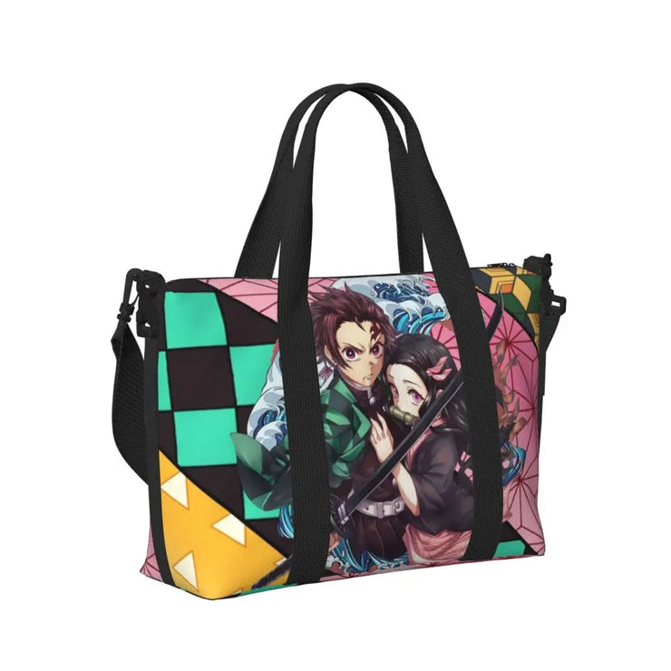 Demon Slayer Tote Bag Tanjiro & Nezuko Beach/Travel Bag