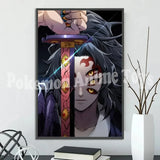 Demon Slayer Self-adhesive Anime Poster Hashira Nezuko Agatsuma Zenitsu Inosuke Wall Painting Home Decor Wall Art Room Kid Gift