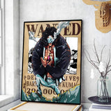 O-One P-Piece Wanted Poster Poster Art Print Anime Style Home Decor Ideal Gift Perfect Room Decor