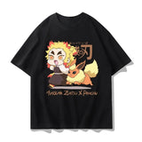 Demon Slayer Q-Version Cotton T-Shirt for Adults and Children! Nine Hashira & Main Characters Anime Short Sleeve