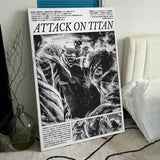 Anime A-Attack O-On Titan Poster Room Wall Art Decor Waterproof Stickers For Home Bar Bedroom Decoration