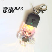Custom LED Light 7 Colors Keychains Cartoon Acrylic Key Chain Photo Customized Anime Charms Clear Acrylic Personalized Keychains