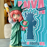 19cm Spy×Family Anya Forger Statue Of Liberty Anime Girl Action Figure Model Statue Collection Desktop Decoration Ornament Toys