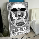Anime A-Attack O-On Titan Poster Room Wall Art Decor Waterproof Stickers For Home Bar Bedroom Decoration