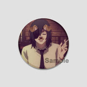 Anime Chainsaw Man Button Pins Character Makima Denji Cartoon Brooches Round Badge Backpacks Accessory Decor Fans Collect Gifts