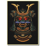 Japan Samurai Kraft paper Poster Home Wall Art Prints Pictures Bedroom Living Room Decor Murals Shop Bar Decoration