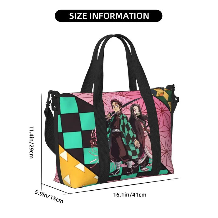 Demon Slayer Tote Bag Tanjiro & Nezuko Beach/Travel Bag