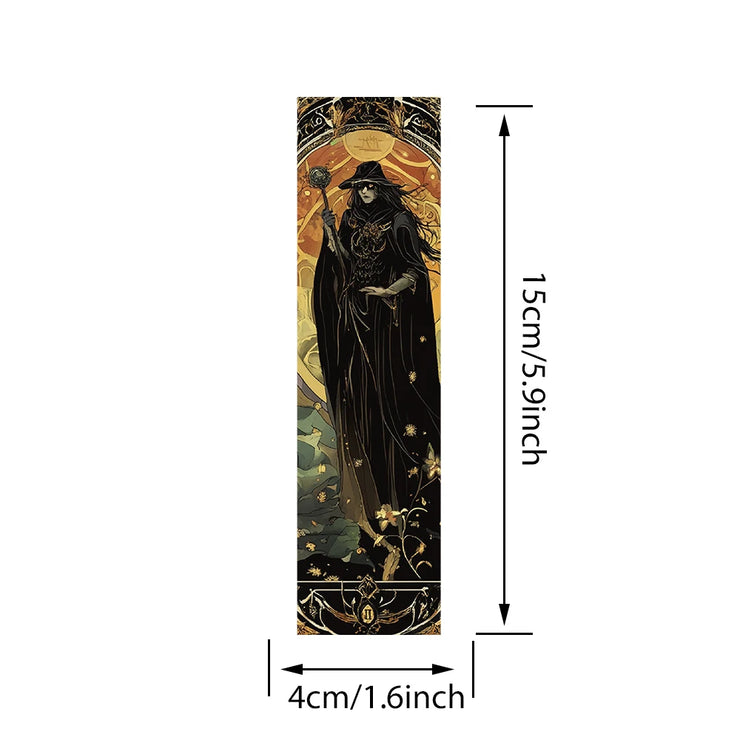 30pcs Aesthetic Darkness Magic Wizard Paper Bookmarks Library Office Page Markings DIY Students Reader Page Markers