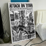 Anime A-Attack O-On Titan Poster Room Wall Art Decor Waterproof Stickers For Home Bar Bedroom Decoration