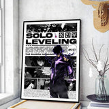 Solo leveling sung jin woo Anime Poster Art Print Anime Style Home Decor Ideal Gift Perfect Room Decor