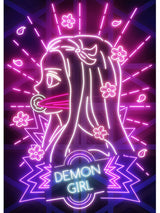 Neon Style Poster Canvas Painting  Japan Anime Cartoon Figure Wall Art Picture For Living Room Home Decor Unframed