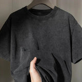 Solo Leveling Anime Print Vintage Washed T Shirt Men Women Cotton Short Sleeve Tee Streetwear Casual Tops 2025 Summer Harajuku