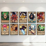 O-One P-Piece Wanted Poster Poster Art Print Anime Style Home Decor Ideal Gift Perfect Room Decor