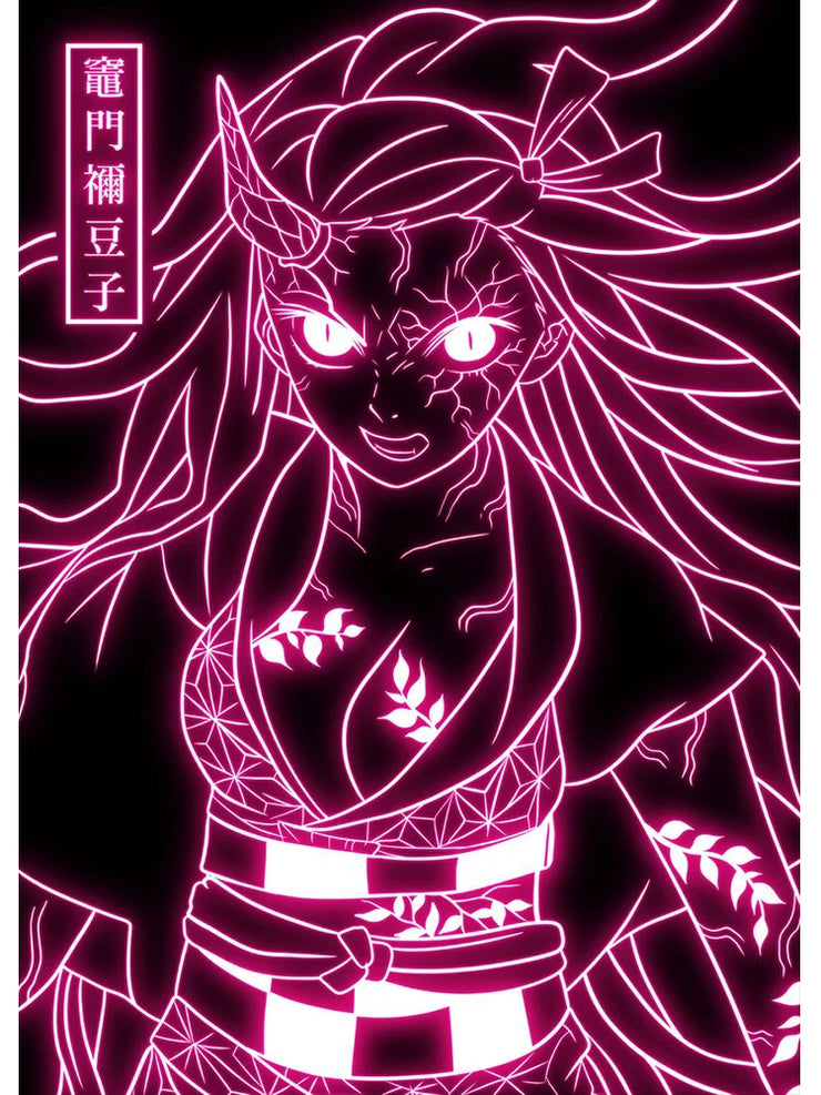 Neon Style Poster Canvas Painting  Japan Anime Cartoon Figure Wall Art Picture For Living Room Home Decor Unframed