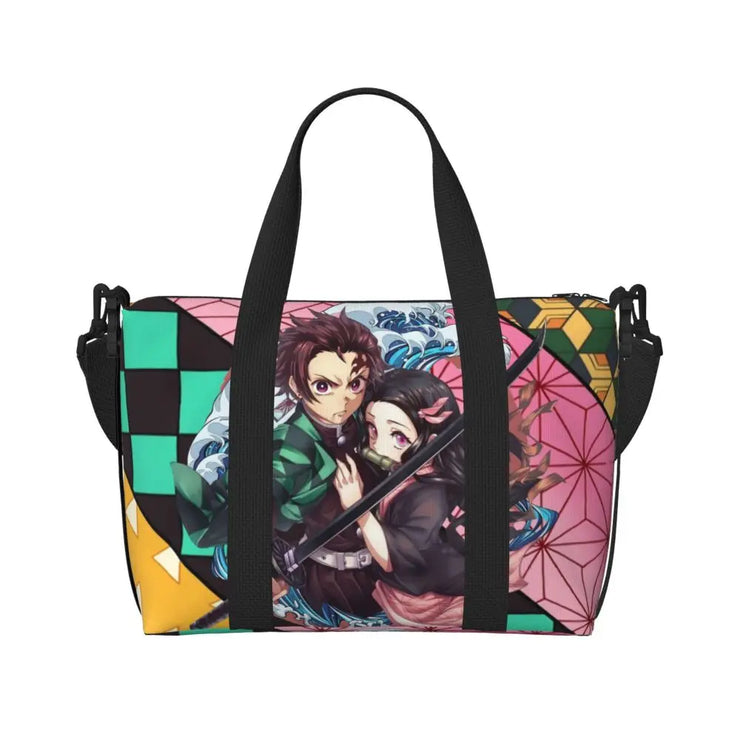 Demon Slayer Tote Bag Tanjiro & Nezuko Beach/Travel Bag