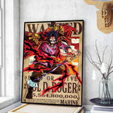 O-One P-Piece Wanted Poster Poster Art Print Anime Style Home Decor Ideal Gift Perfect Room Decor