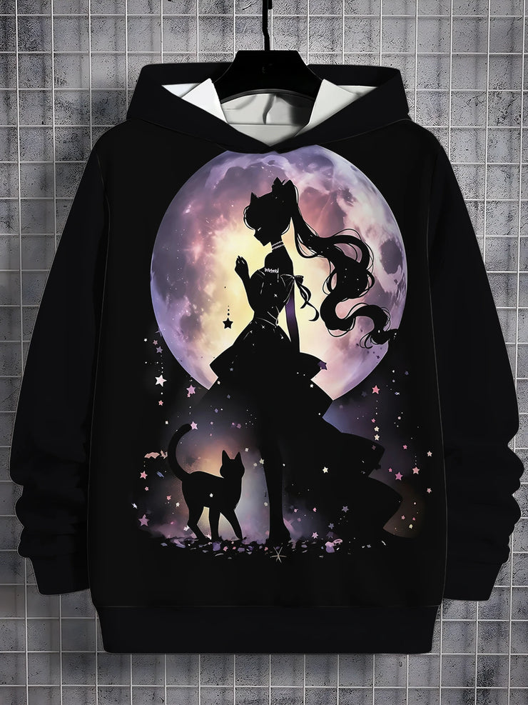 Cartoon Sailor Moons 3D Print All Seasons Children Casual Sweatshirt Cool Pullover Tops Unisex Clothes Boy Girl Hoodies