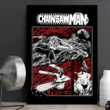 anime Chainsaw Man Poster Posters Anime Room Decor Decoration Movie Backpack Wall Interior Music Wall Art