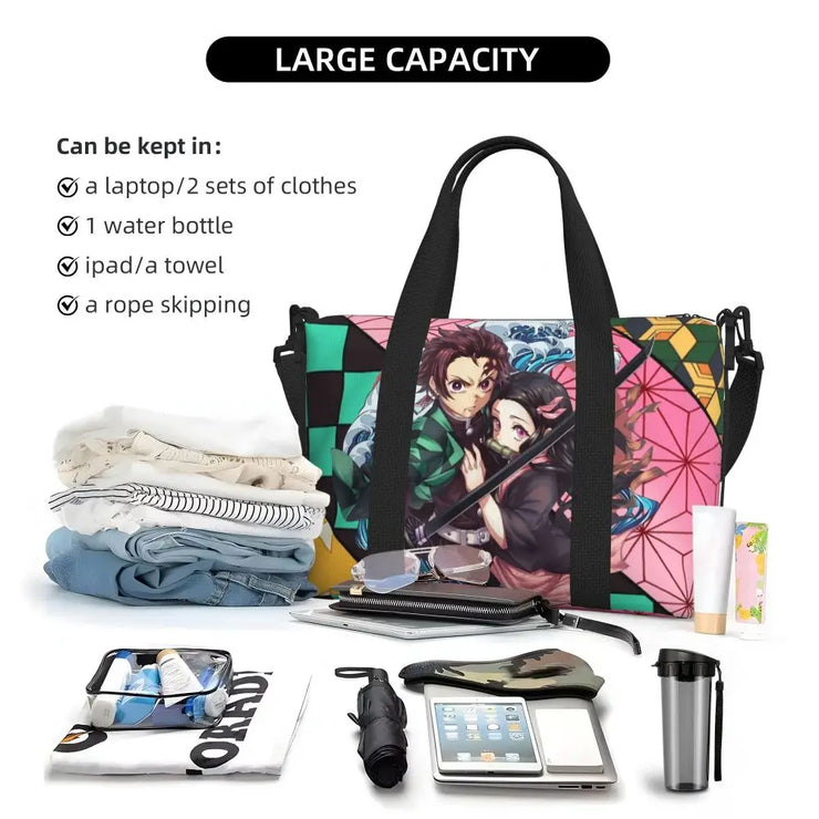 Demon Slayer Tote Bag Tanjiro & Nezuko Beach/Travel Bag