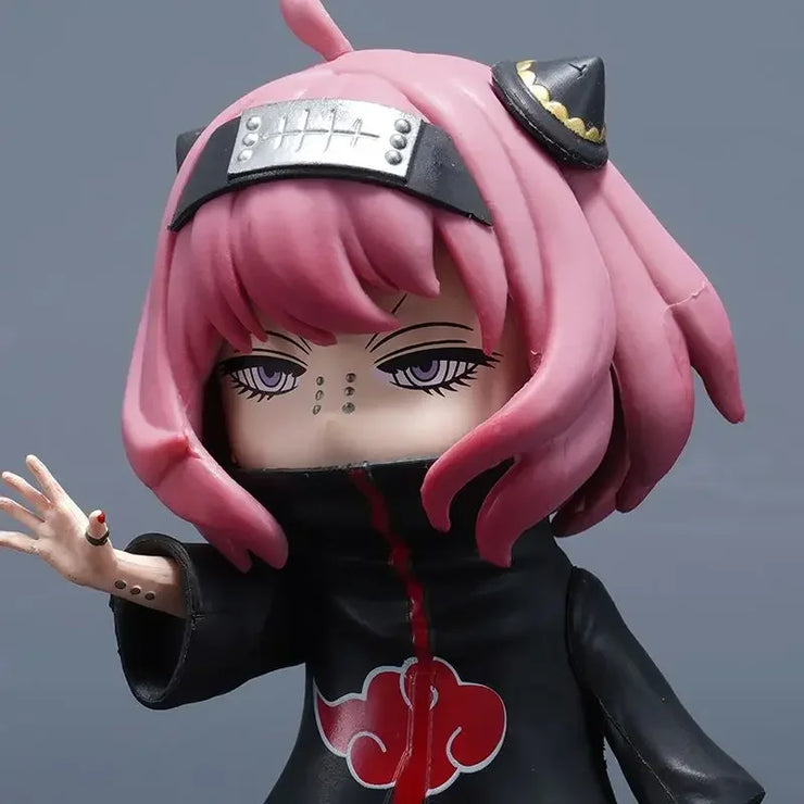Anime Anya Spy×family Anya Forge Figures Cos Uchiha Itachi and Pain Figurine Model Naruto PVC Cute Collection Peripheral Toys