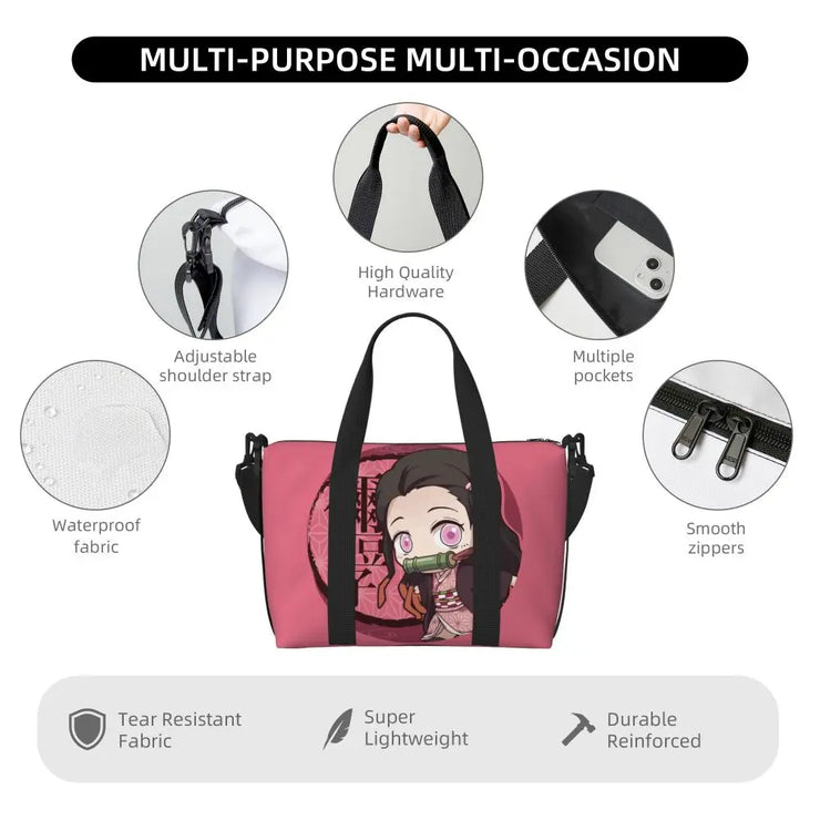 Demon Slayer Tote Bag Tanjiro & Nezuko Beach/Travel Bag