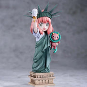 19cm Spy×Family Anya Forger Statue Of Liberty Anime Girl Action Figure Model Statue Collection Desktop Decoration Ornament Toys