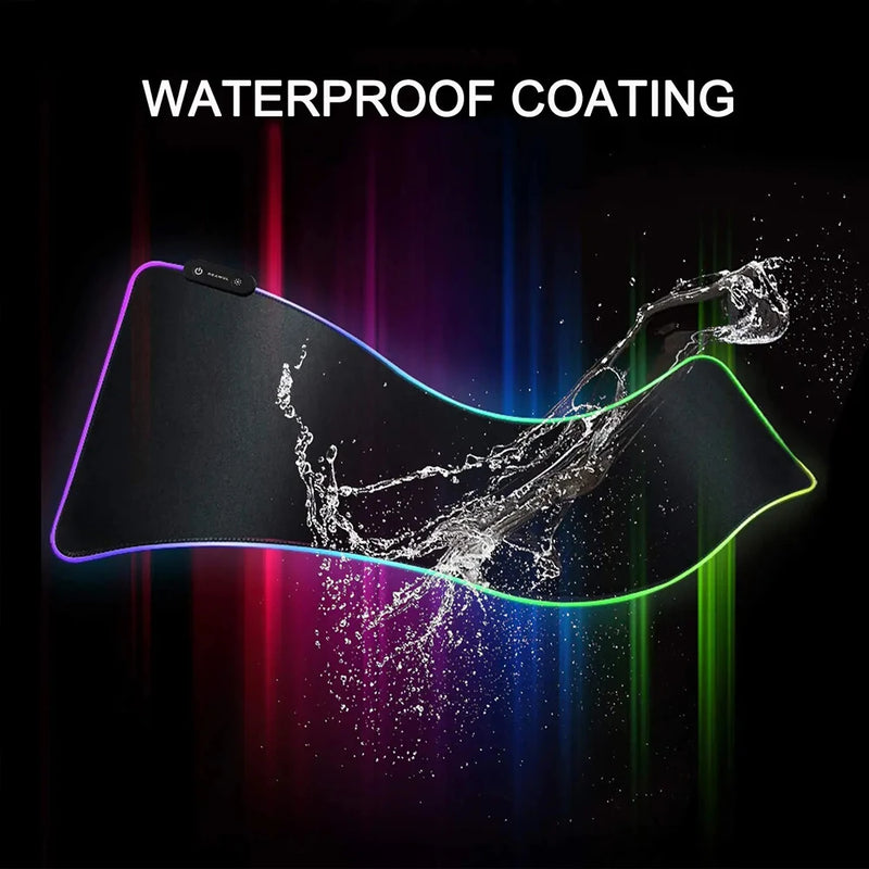 Anime Spy X Family RGB Pc Gamer Keyboard Mouse Pad Mousepad LED Glowing Mouse Mats Rubber Gaming Computer Mausepad