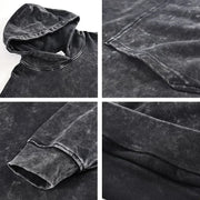 Makima Denji Power Aki Hoodie Vintage Washed Anime Manga Hooded Sweatshirts Oversized Chainsaw Demon Hoodies Men 100% Cotton