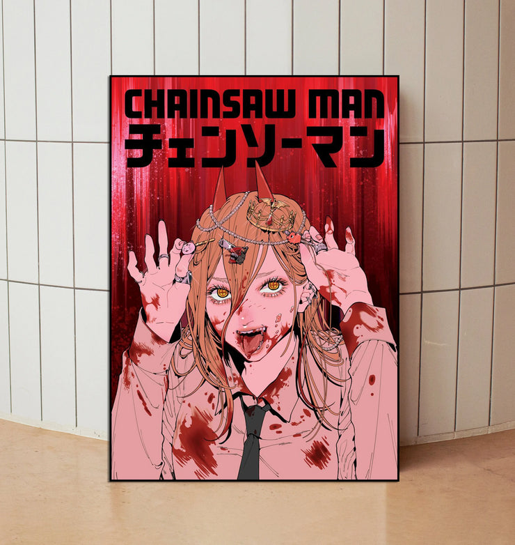 Classic Anime Chainsaw -man Poster Print Canvas Art Pictures Home for Living Room and Bedroom Wall  Decor Frameless Painting