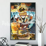 Demon Slayer Self-adhesive Anime Poster Hashira Nezuko Agatsuma Zenitsu Inosuke Wall Painting Home Decor Wall Art Room Kid Gift