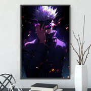 J-Jujutsu Gojo Satoru Self-adhesive Poster Figures Home Decoration Painting Wall Art Bedroom Cartoons Decor Anime Wallpaper