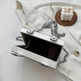 Anime Box Crossbody Bag - Trendy Two-dimensional Square Purse with Cartoon Chain Shoulder Strap