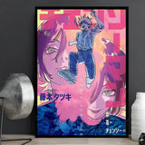 anime Chainsaw Man Poster Posters Anime Room Decor Decoration Movie Backpack Wall Interior Music Wall Art