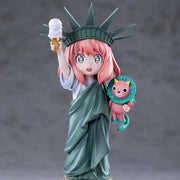 19cm Spy×Family Anya Forger Statue Of Liberty Anime Girl Action Figure Model Statue Collection Desktop Decoration Ornament Toys