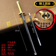 20CM Anime Demon Slayer Sword Model Gel Pen Kimetsu No Yaiba Tanjirou Weapon Black Refill Cosplay Prop Student Gift Box Package