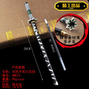 20CM Anime Demon Slayer Sword Model Gel Pen Kimetsu No Yaiba Tanjirou Weapon Black Refill Cosplay Prop Student Gift Box Package