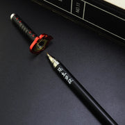 20CM Anime Demon Slayer Sword Model Gel Pen Kimetsu No Yaiba Tanjirou Weapon Black Refill Cosplay Prop Student Gift Box Package
