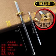 20CM Anime Demon Slayer Sword Model Gel Pen Kimetsu No Yaiba Tanjirou Weapon Black Refill Cosplay Prop Student Gift Box Package